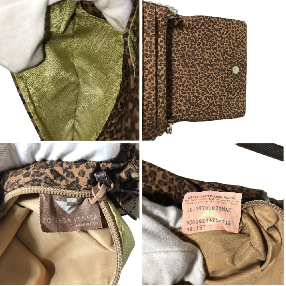 BOTTEGA VENETA NYLON SHOULDER BAG LEOPARD DESIGN 10139701025 MAC - Picture 10 of 13